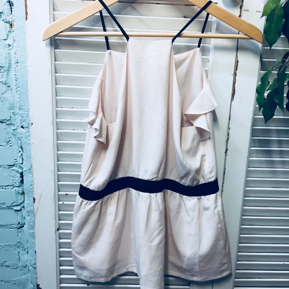 "Tulle" Powder Pink Blouse w/ Ruffles - Picture 5 of 8